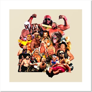 Pro Wrestlers 80s Vintage Posters and Art